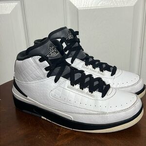 🏀 Nike Air Jordan 2 Retro Wing It 2015 Sz 7Y - 834283-103 Wht/Blk - EXCELLENT